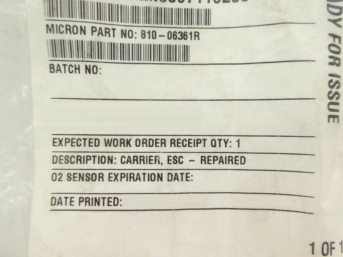 Refurbished AMAT Applied Materials ESC Carrier w/ Hardware Micron 810-06361R OEM Refurbished