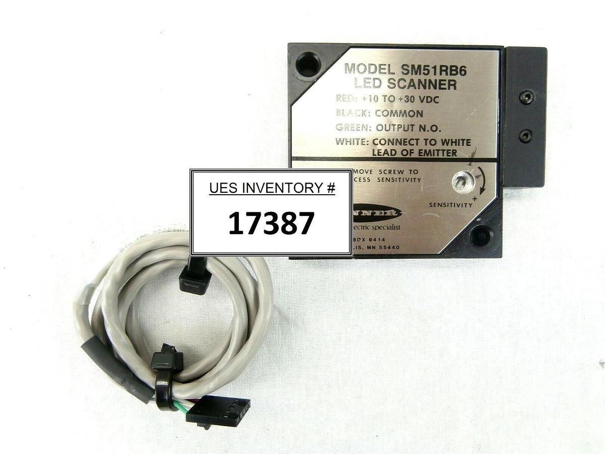 Used Banner SM51RB6 LED Scanner R/H Receiver KLA Instruments 750-657650-02 2132 Used