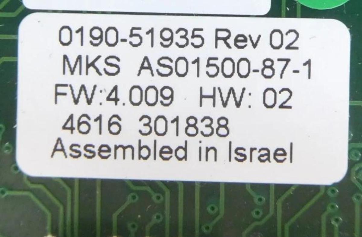 Used MKS Instruments AS01500-87-1 COCVD-Producer Interlock PCB Card AMAT 0190-51935