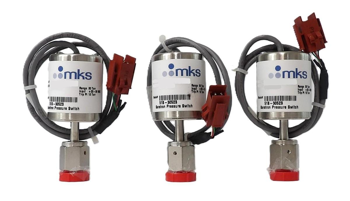 Used MKS Instruments 51B-30523 Baratron Pressure Switch Type 51B Lot of 3 New
