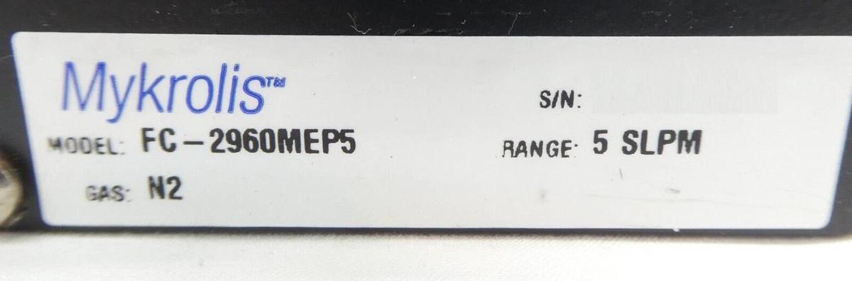 Used Mykrolis FC-2960MEP5 Mass Flow Controller MFC 5 SLPM N2 Tylan Millipore Lot of 5
