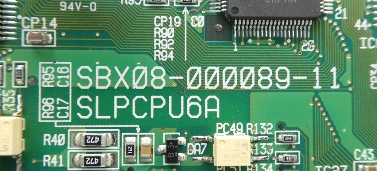 Used Sinfonia SBX08-000089-11 SLPCPU6A PCB SBX93-100149-11 Shinko Damaged Relay As-Is