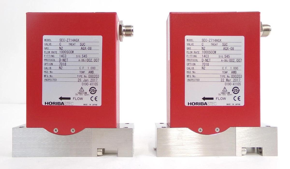 Used Horiba STEC SEC-Z714AGX Mass Flow Controller MFC 1000SCCM Lot of 4 Surplus