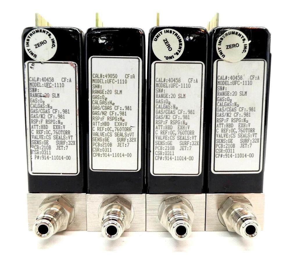 Used UNIT Instruments UFC-1110A Mass Flow Controller MFC UFC-1110 20 SLM O2 Lot of 20