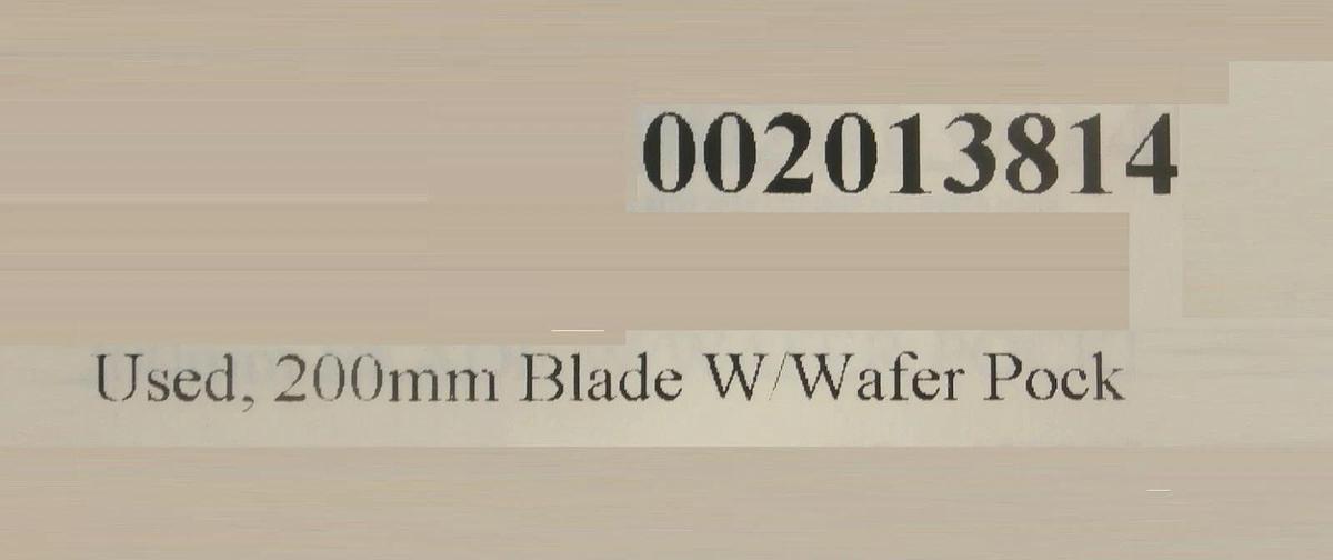 Used AMAT Applied Materials 0020-13814 200mm Blade with Wafer Pocket P5000 Working