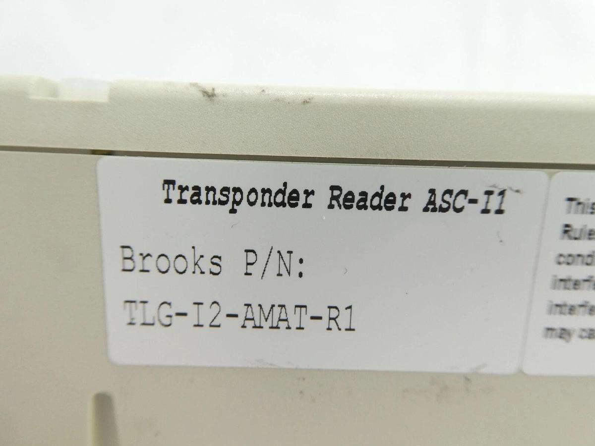 Used Brooks Automation TLG-I2-AMAT-R1 Transponder with Brooks Antenna ANT-2K15 Spare