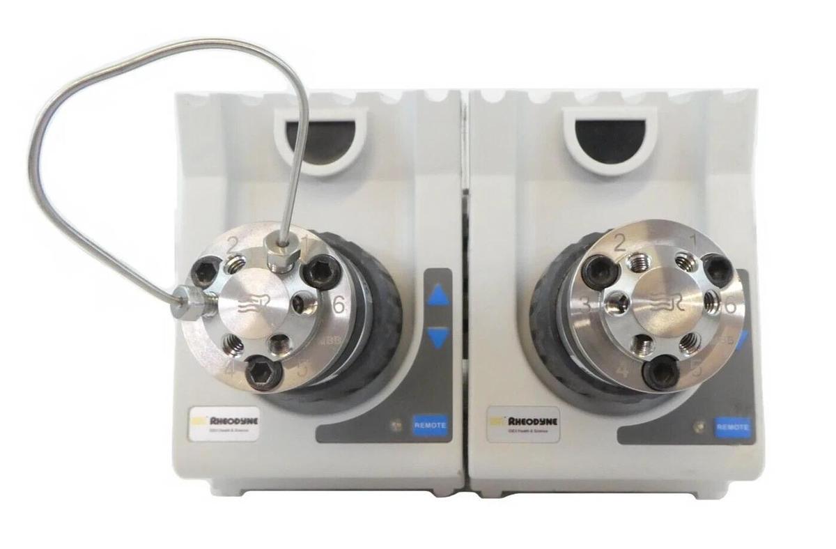 Used Rheodyne MXT715-000 6-Port UltraLife Switching Valve Reseller Lot of 2 Surplus