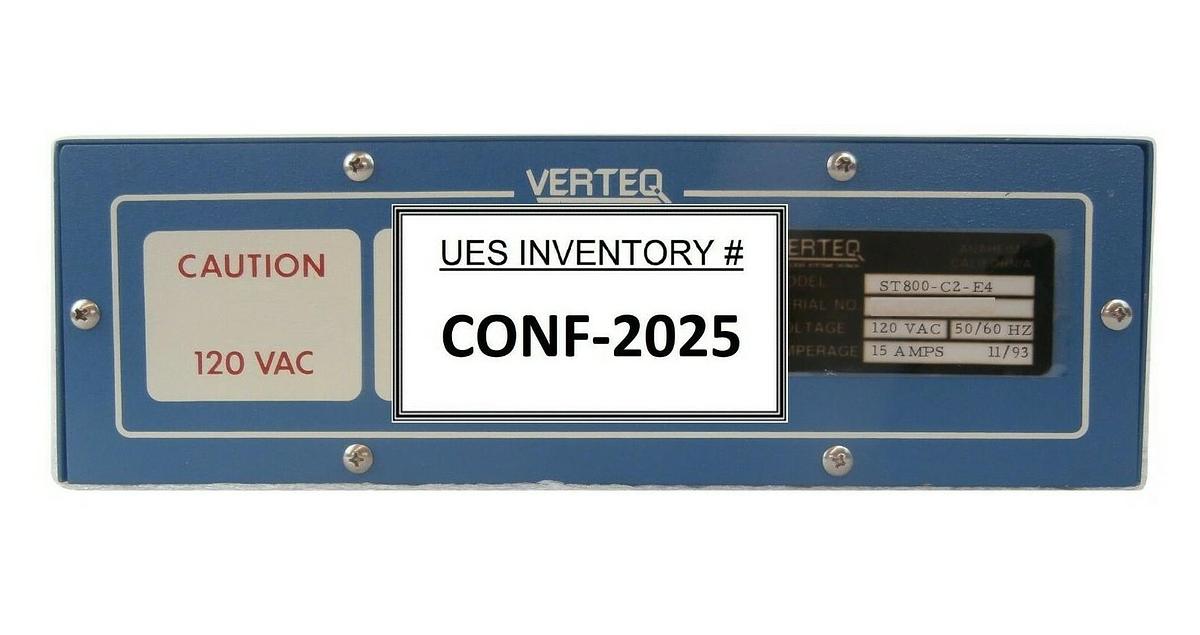 Used Verteq Process Systems ST800-C2-E4 RF Amplifier Working Surplus