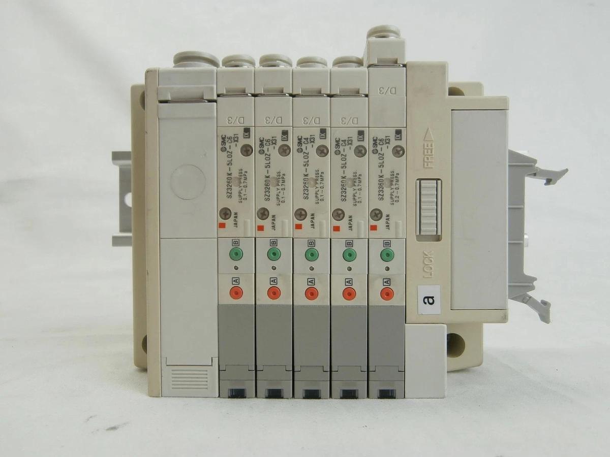 Used SMC 5-Port Pneumatic Manifold Lot of 2 TEL Tokyo Electron 3D80-000053-V1 Used