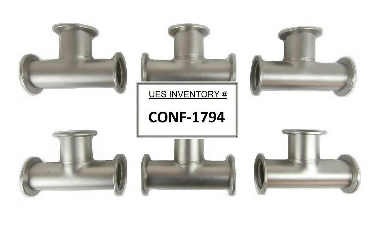 MKS Instruments NW40 4.5" Three Way Vacuum Tee Reseller Lot of 6 HPS Edwards New