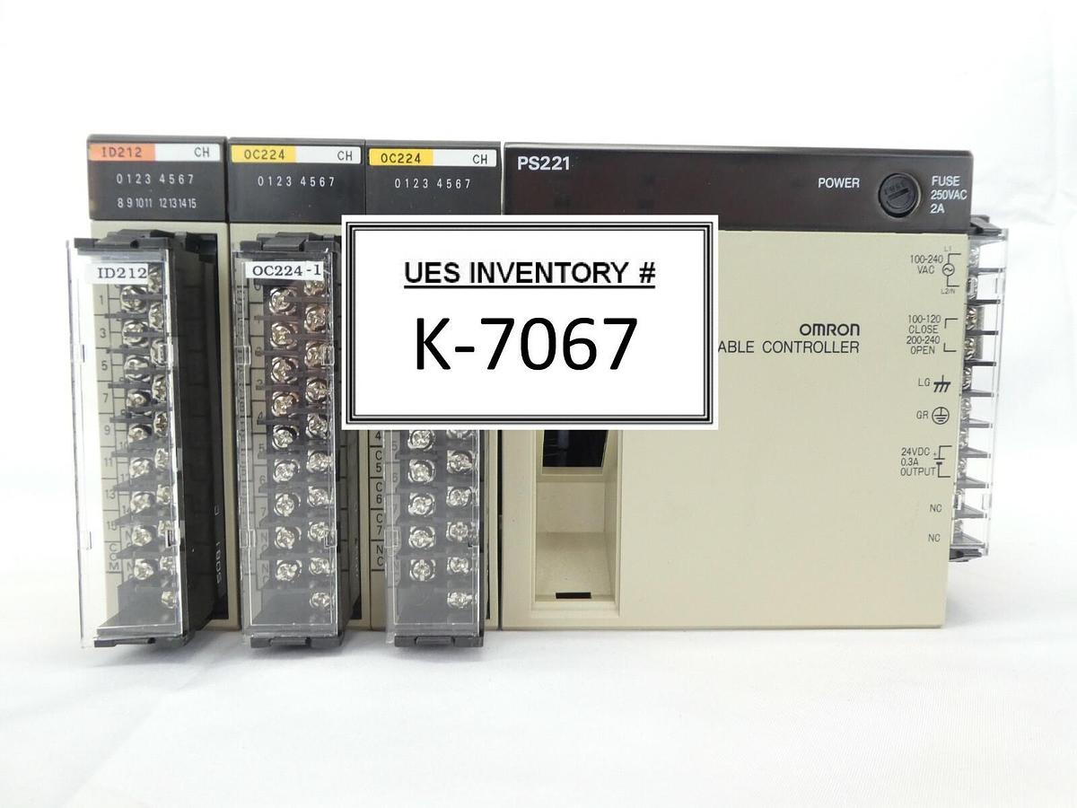 Used Omron C200H Programmable Logic Controller PLC Assembly Sysmac PS221 Working