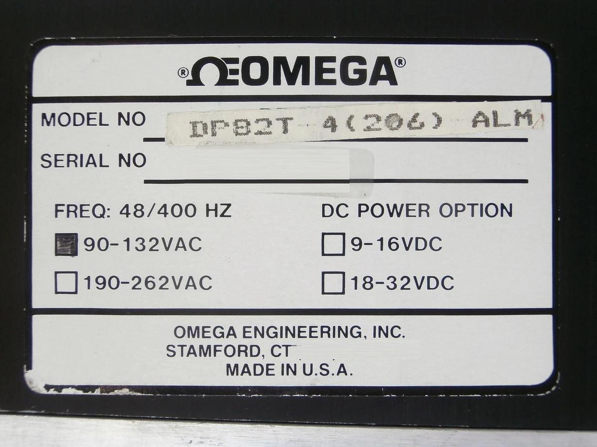 Used Omega Engineering DP82T 4(206) ALM Digital Temperature Meter Working Spare