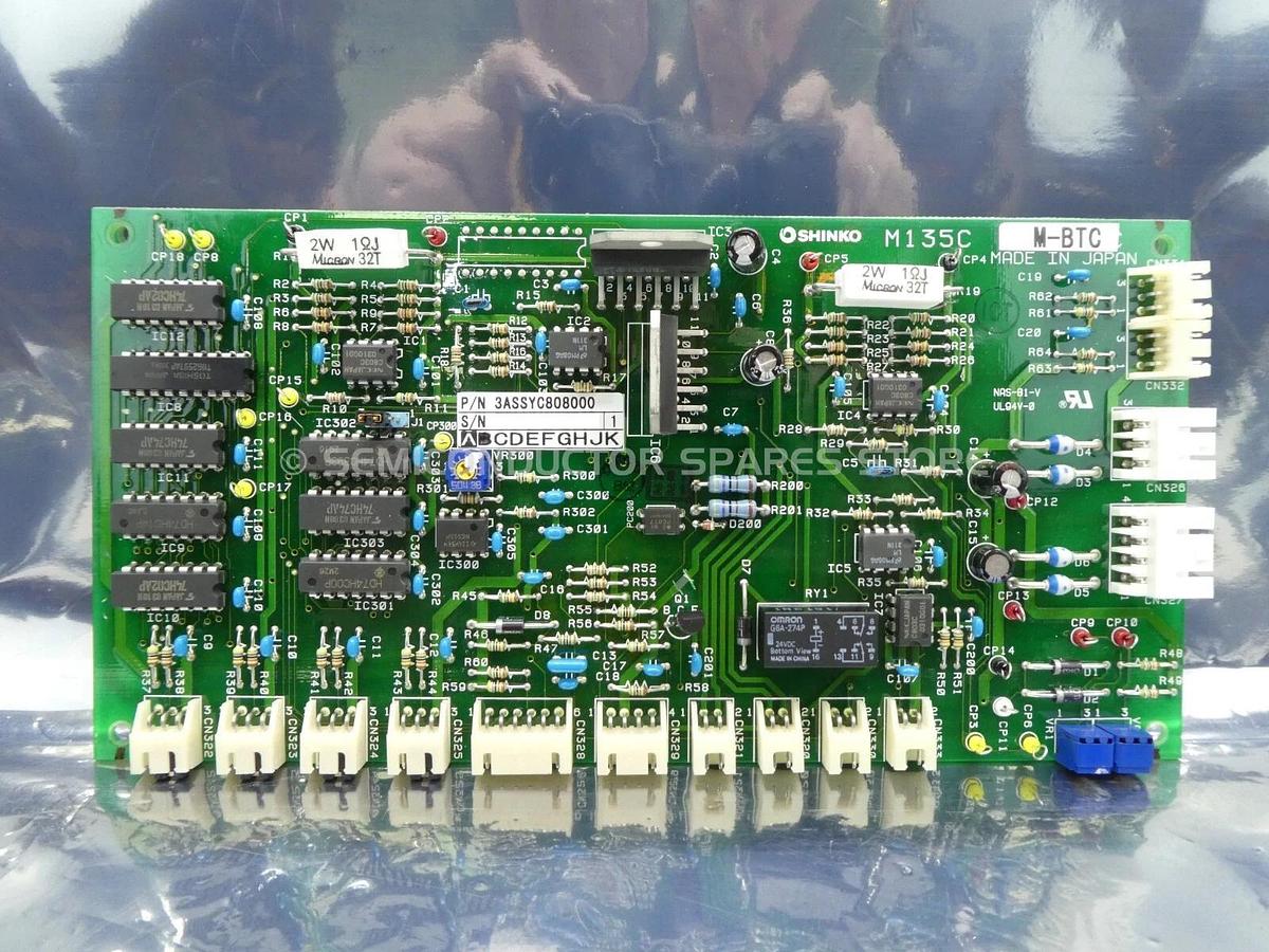 Used Shinko Electric 3ASSYC808000 PCB M-BTC M135C Reseller Lot of 3 Working Surplus