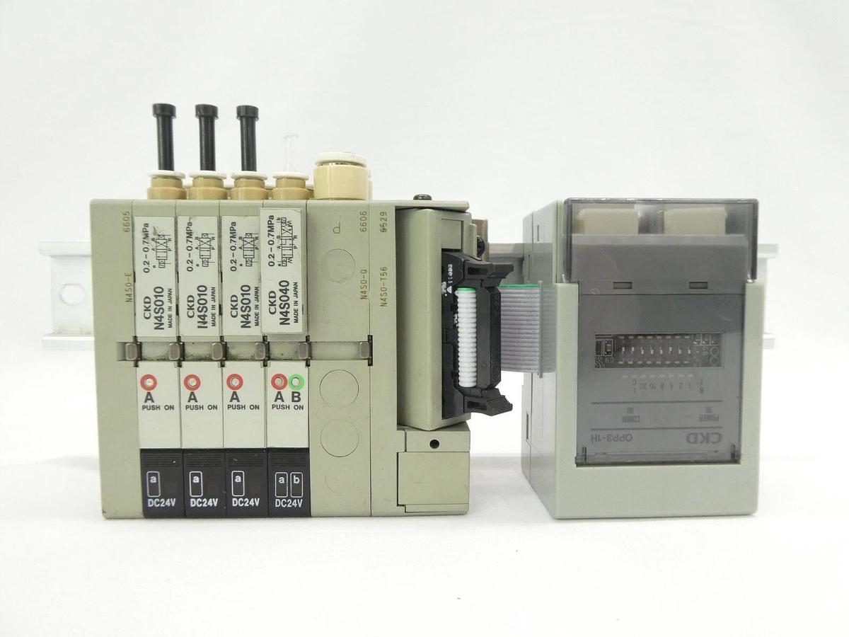 Used CKD N4S0 Series 4-Port Pneumatic Manifold N4S0-T56 with OPP3-1H Lot of 4 Working