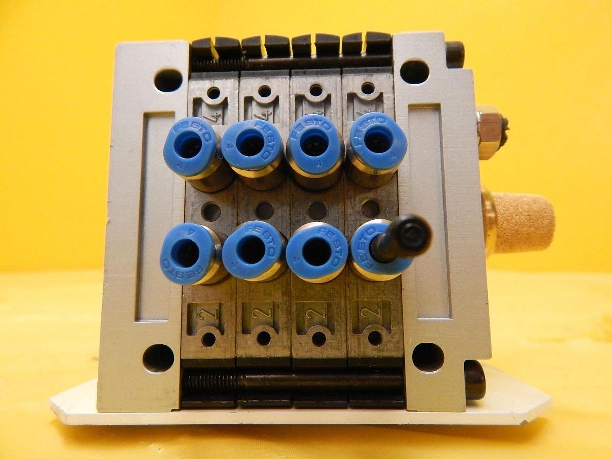 Used Festo CPV10-GE-MP-4 4-Port Pneumatic Manifold CPV-10-VI Used Working