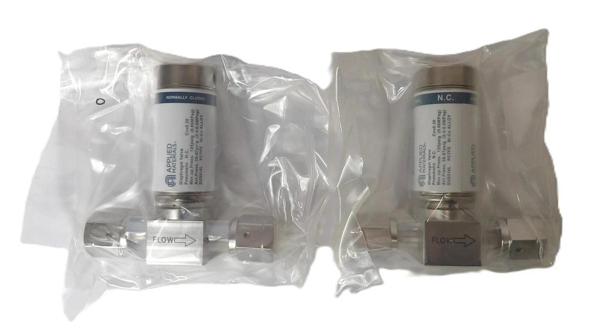 Used AMAT Applied Materials 0190-52416 Pneumatic Diaphragm Valve Lot of 2 Working