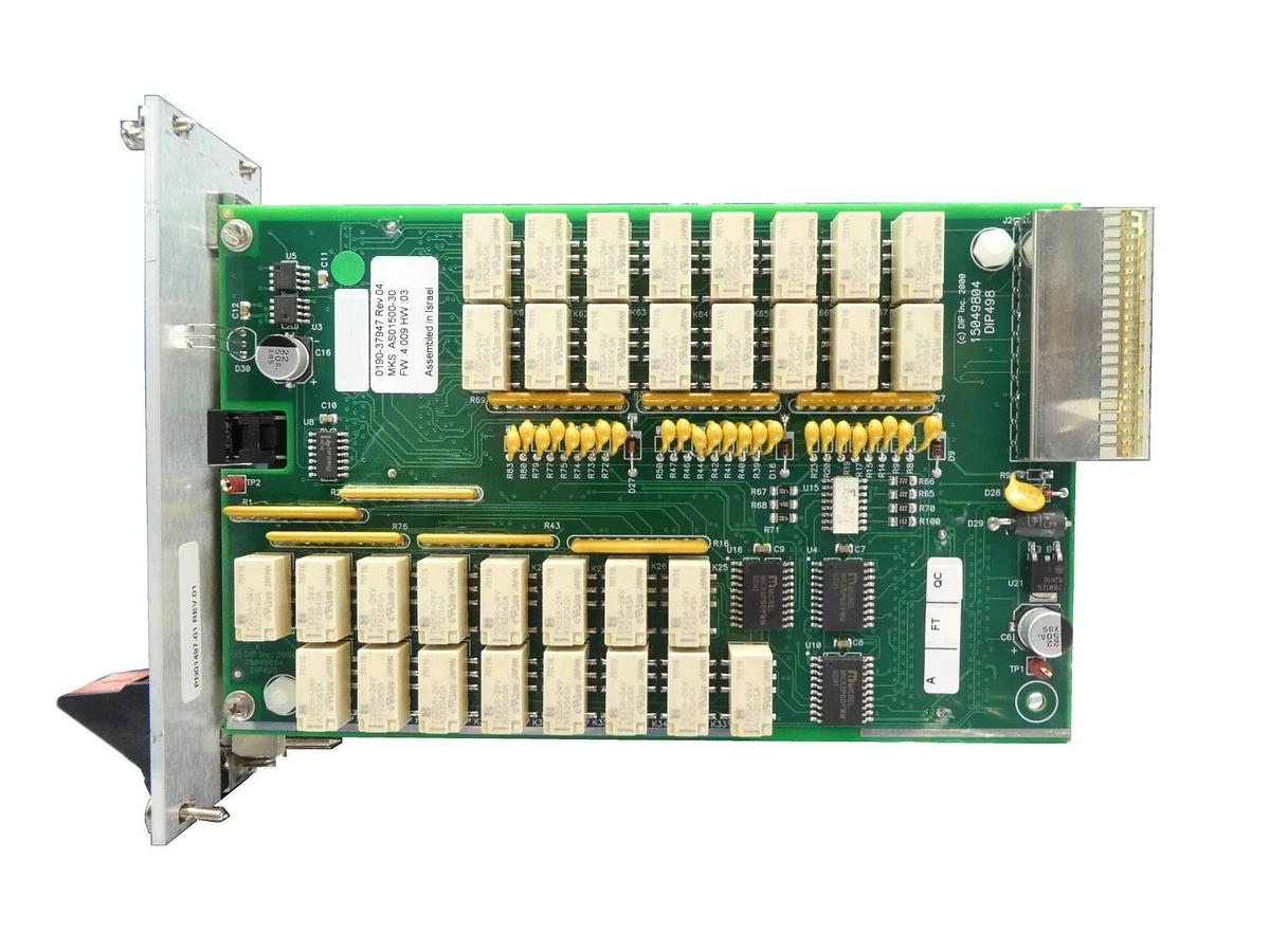 Used MKS Instruments AS01500-30 Interlock Module PCB CDN497R AMAT 0190-37947 Working