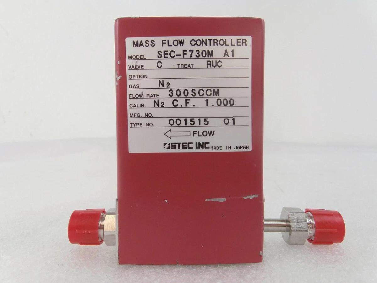 Used STEC SEC-F730M Mass Flow Controller MFC SEC-F730 300 SCCM N2 Working Surplus