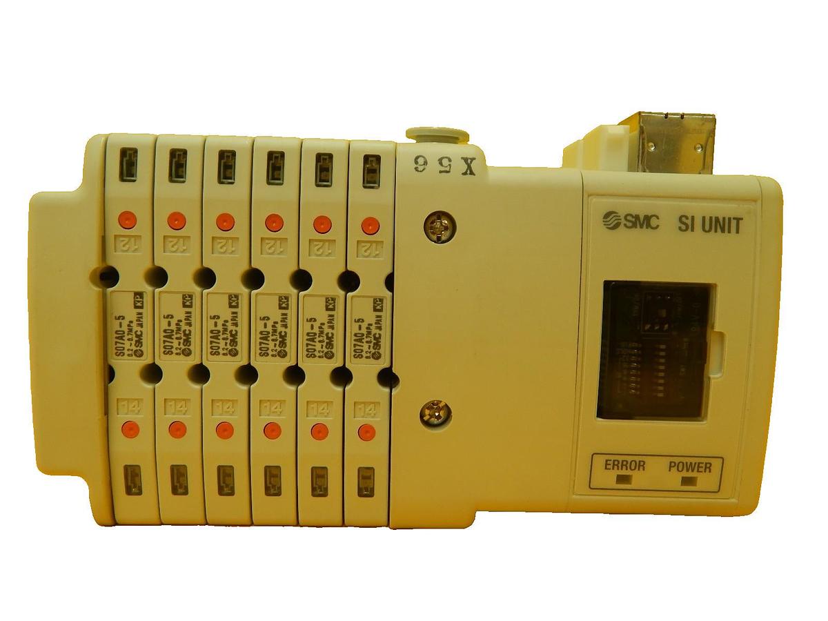 SMC SS0750-06-X56 6-Port Pneumatic Manifold SI Unit IN503-10 S07A0-5 New