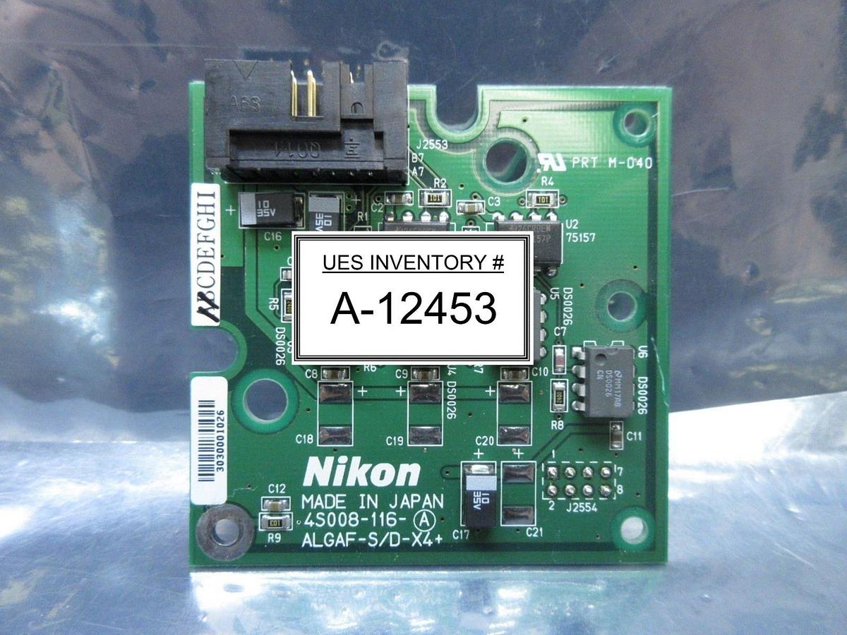 Used Nikon 4S008-116-A Sensor Interface Board PCB ALGAF-S/D-X4+ NSR System Used