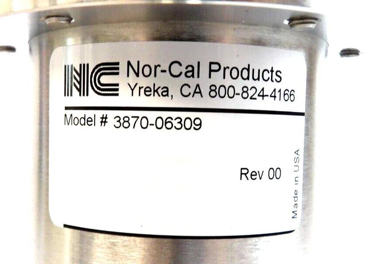 Used Nor-Cal Products 3870-06309 Pneumatic Angle Valve AMAT Working Surplus