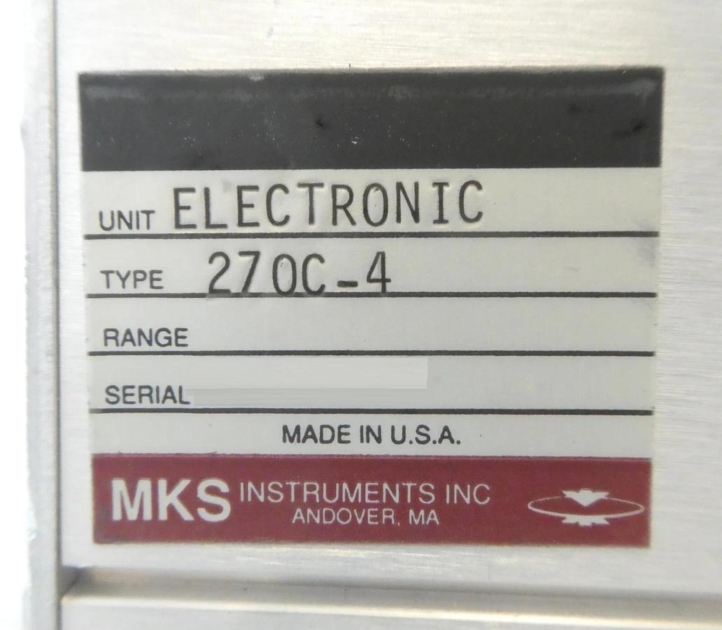Used MKS Instruments 270C-4 Signal Conditioner Type 270 Missing Knob Working