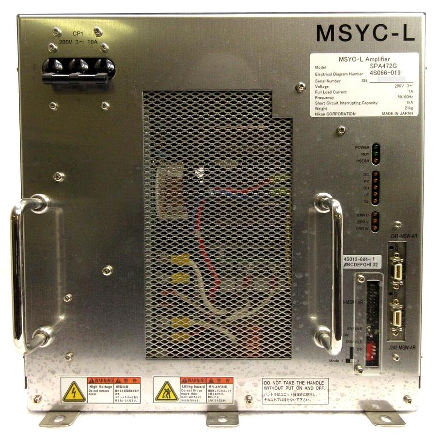 Used Nikon 4S066-019 MSYC-L Amplifier Module SPA472G 4S013-684-1 NSR Series Working