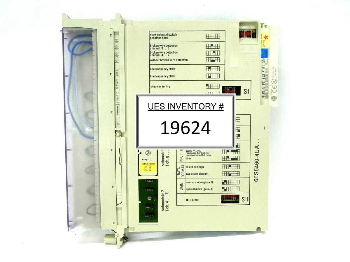 Used Siemens 6ES5460-4UA13 Analog Input PCB Card SIMATIC VP H9 Balzers Unaxis Working