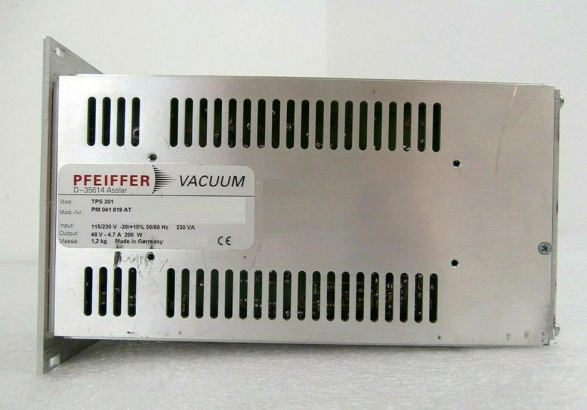 Used TPS 201 Pfeiffer PM 041 819 AT Turbomolecular Pump Controller Turbo Working