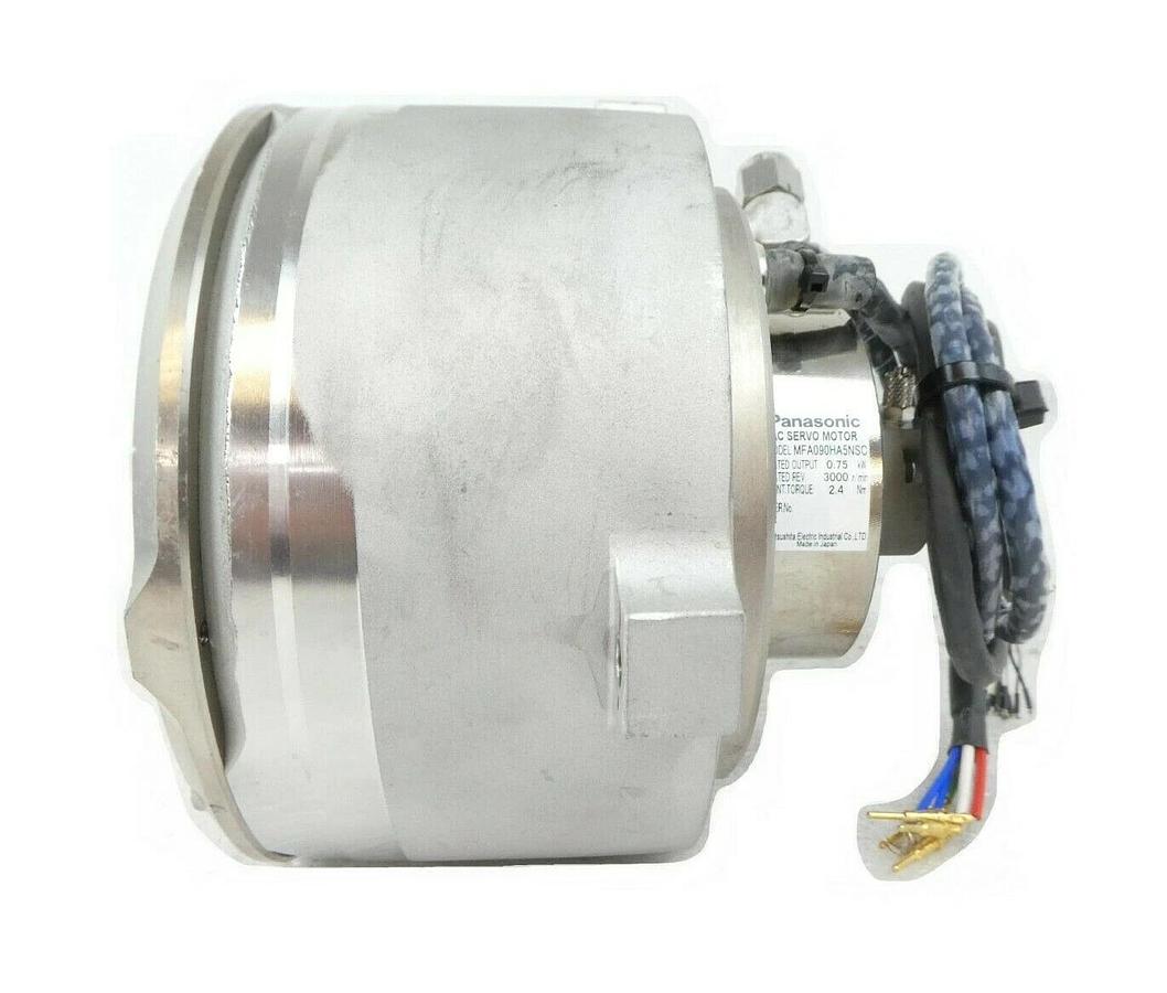 Used Panasonic MFA090HA5NSC AC Servo Motor TEL 5086-403306-12 Lithius No Plug Working