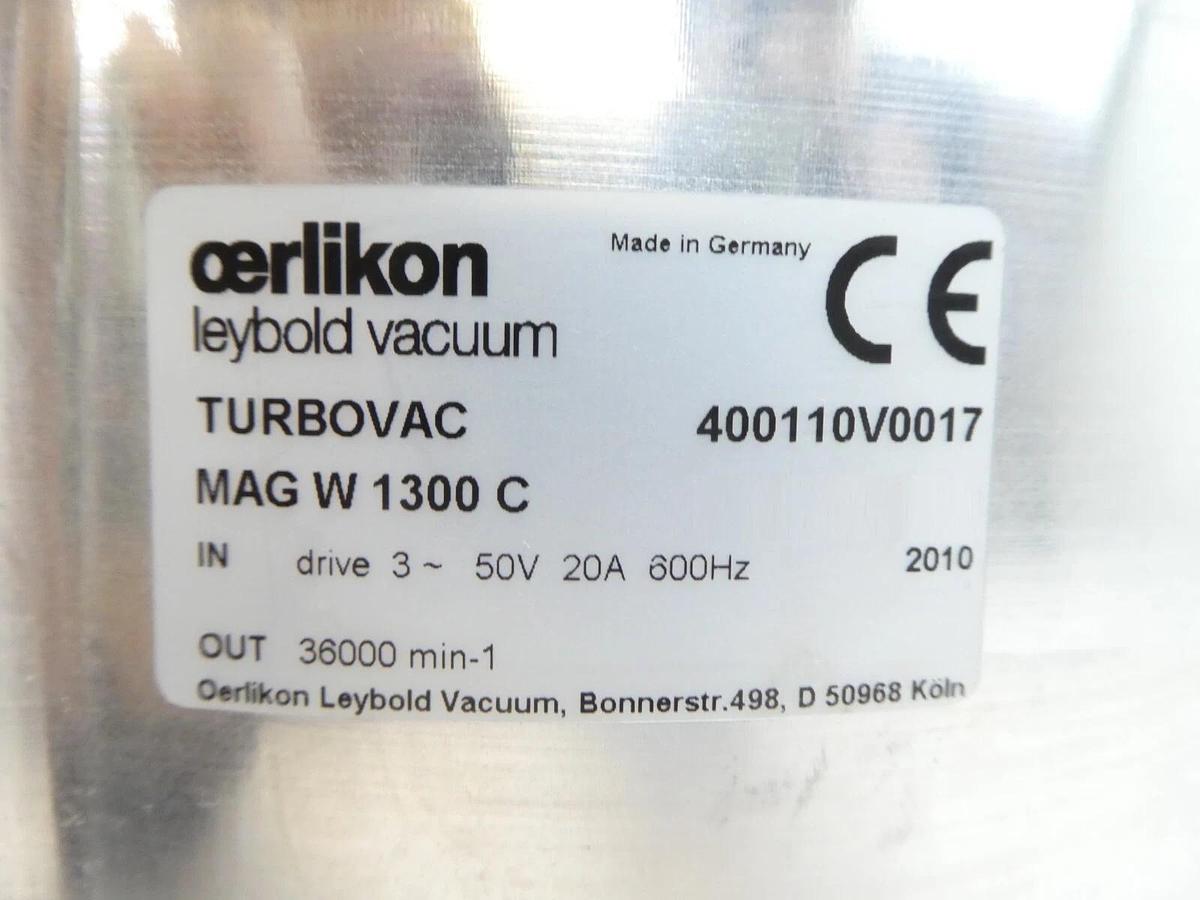 Used TURBOVAC MAG W 1300 C Leybold 400110V0017 Turbomolecular Pump Tested Working