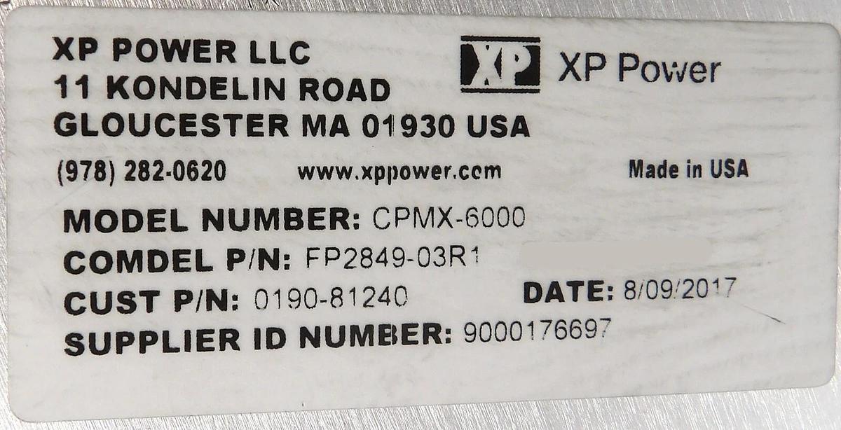 Used CPMX6000 Comdel FP2849-03R1 MatchPro RF Match CPMX-6000 Working Surplus