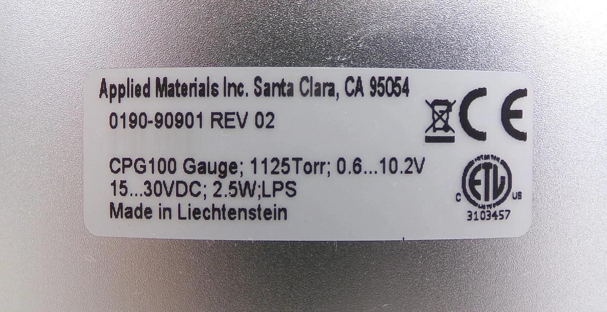 Used AMAT Applied Materials 0190-90901 Pressure Gauge CPG100 Working