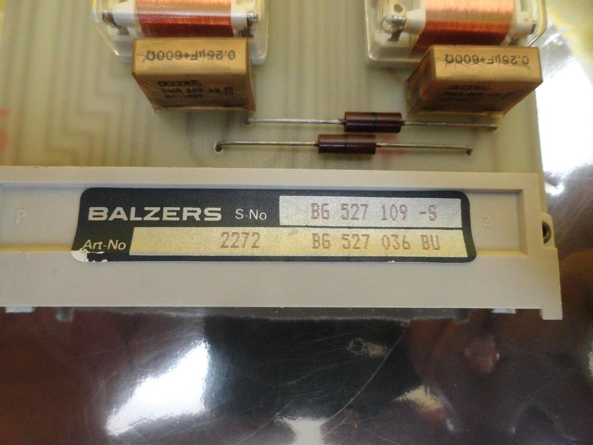 Used Balzers BG 527 036 BU 24V Relay PCB Card BG 527 109 S Used Working
