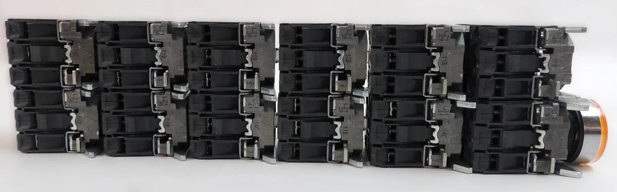 Used Schneider Electric XB4BW35B5 LED 22mm Push Button Switch Lot of 12 Working