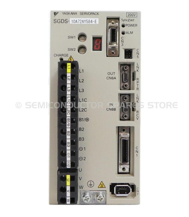 Used Yaskawa Electric SGDS-10A72AY584-E Servo Drive SERVOPACK SynqNet 200V Working