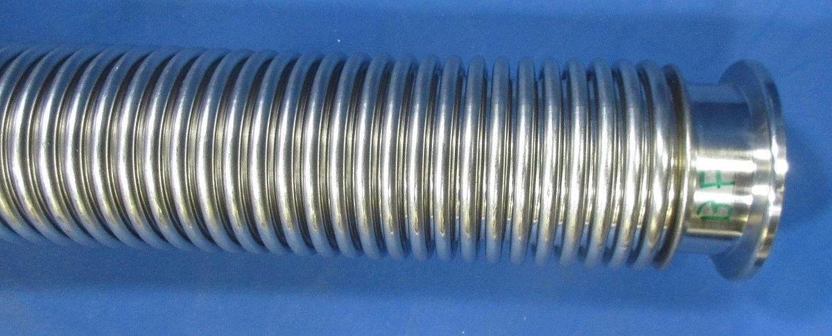 Used MKS Instruments KF50 Stainless Steel Vacuum Flex Bellows Pipe 100 1/2” HPS Used