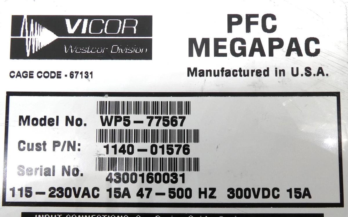 Used Vicor WP5-77567 Power Supply MegaPAC AMAT 1140-01576 Reseller Lot of 4 Working