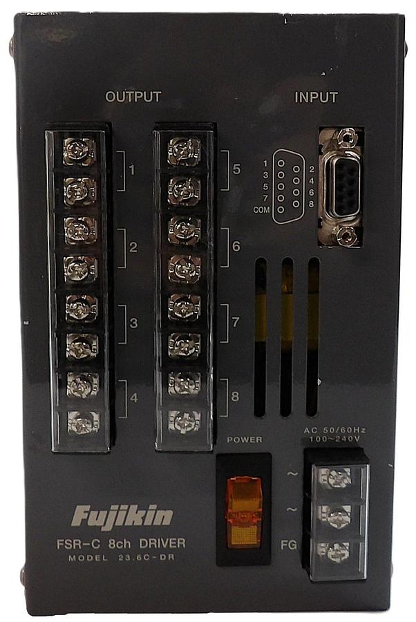 Used Fujikin 23.6C-DR 8 Channel Driver FSR-C 8ch DRIVER Working Surplus
