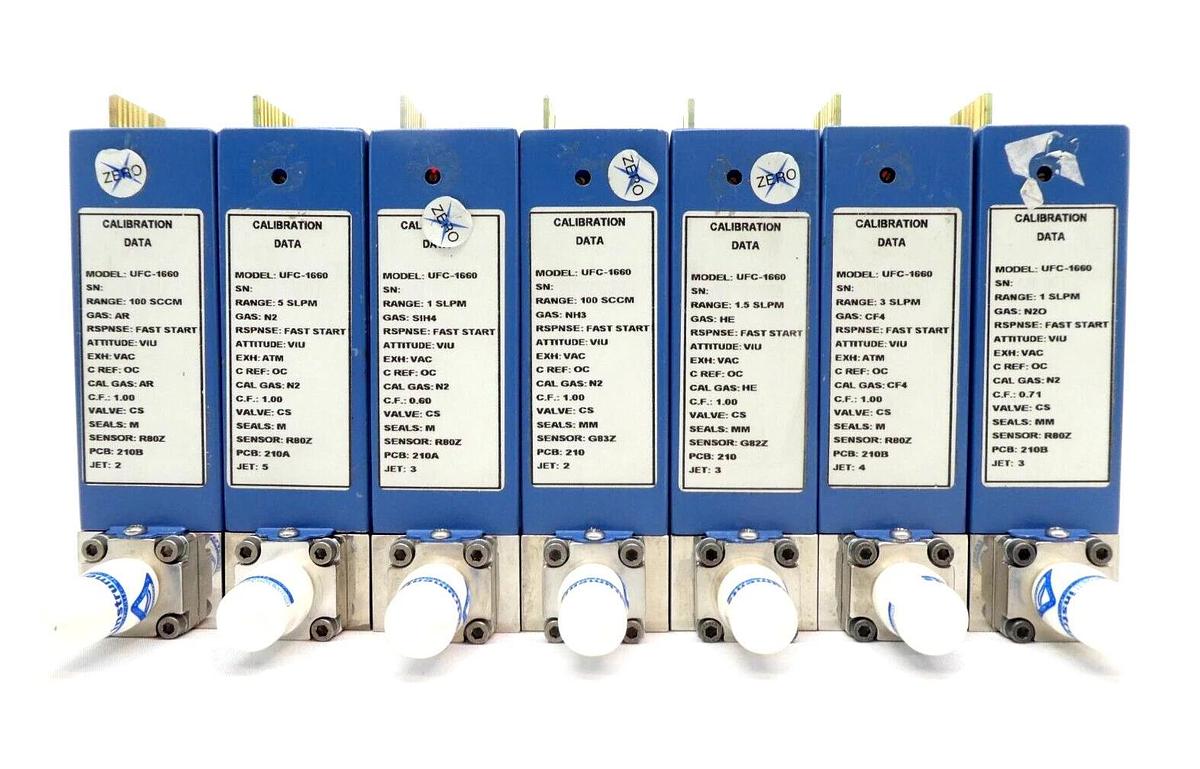Refurbished UNIT UFC-1660 Mass Flow Controller MFC Reseller Lot of 7 OEM Refurbished