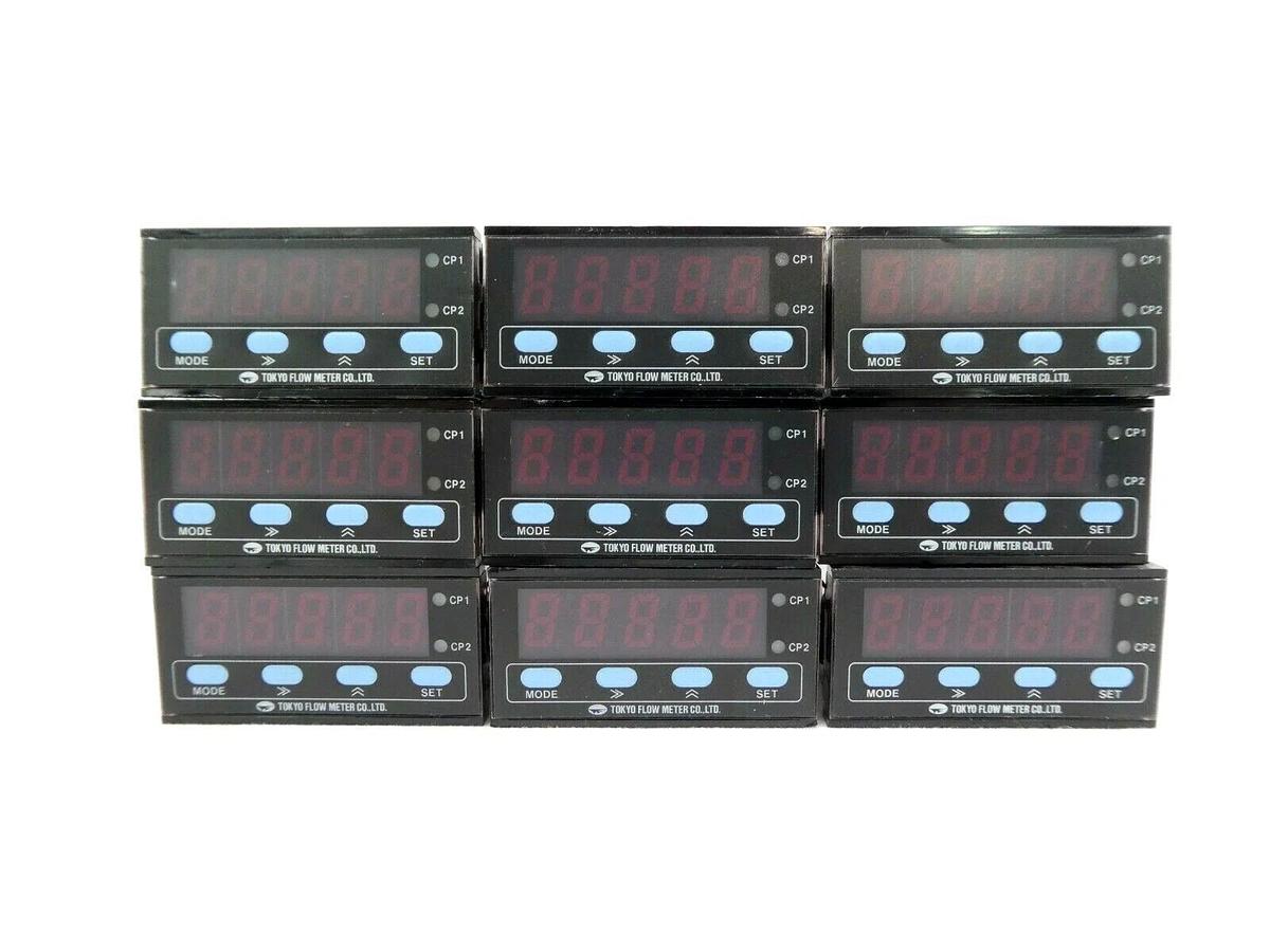 Used Tokyo Flow Meter EM-0100 Digital Meter MULTI-DIGITALMETER 2~20 L/min Lot of 9