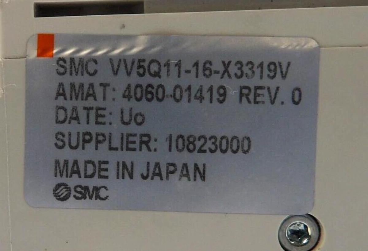 Used SMC EX420-SDN2-X4 16-Port Pneumatic Manifold VV5Q11-16-X3319V AMAT Working