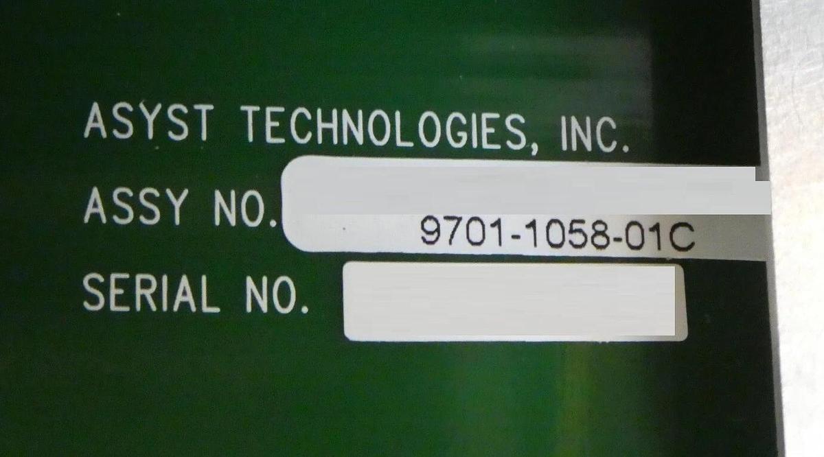 Used Asyst Technologies 300mm Stationery FOUP Loader Platform Spartan EFEM Working
