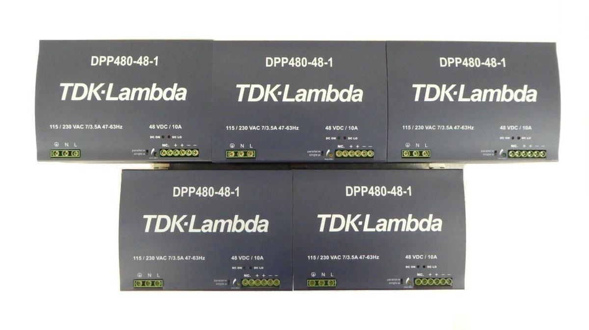 Used TDK-Lambda DPP480-48-1 Power Supply Reseller Lot of 5 AMAT Working Surplus