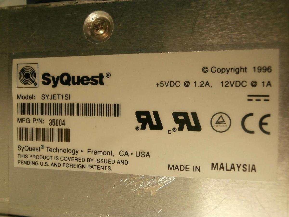 Used SyQuest 35004 SCSI Backup Drive 1.5GB SYJET1SI Ultratech Stepper Titan 4700 Used