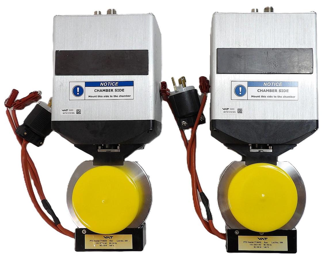 Used VAT 61234-KAGQ-BFS2 Butterfly Valve Control Series 612 Lot of 2 Working