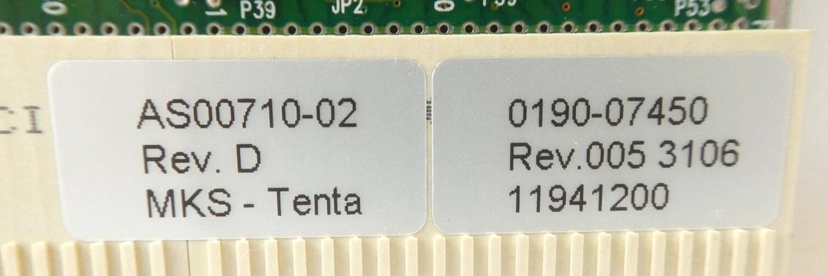 Used MKS Instruments AS00710-02 Digital I/O PCB Card AMAT 0190-07450 Lot of 2 Working