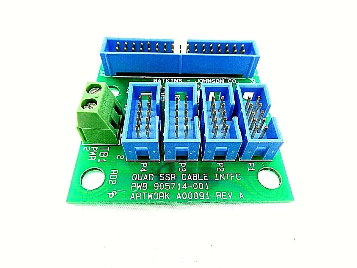 Used Watkins-Johnson 905714-001 Quad SSR Cable Interface Board PCB CCA-001 Lot of 30