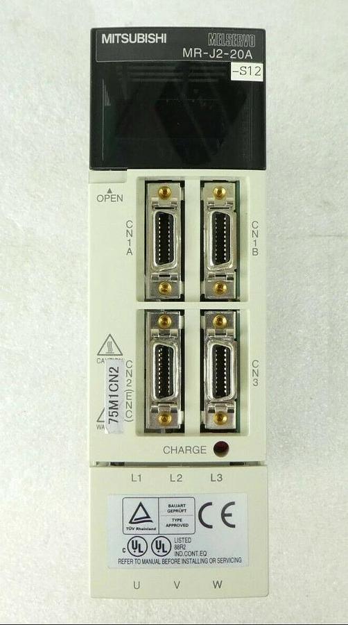 Used Mitsubishi MR-J2-20A-S12 AC Servo Drive Reseller Lot of 2 Working Spare