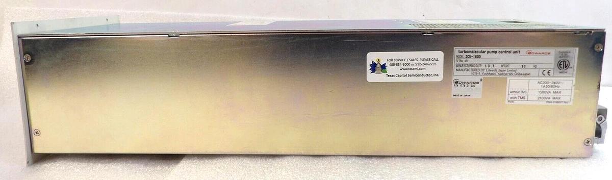 Refurbished SCU-1600 Edwards YT76-Z1-Z00 Turbomolecular Pump Controller Turbo Refurbished